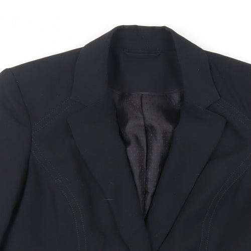 New Look Womens Black Jacket Blazer Size 10 Button