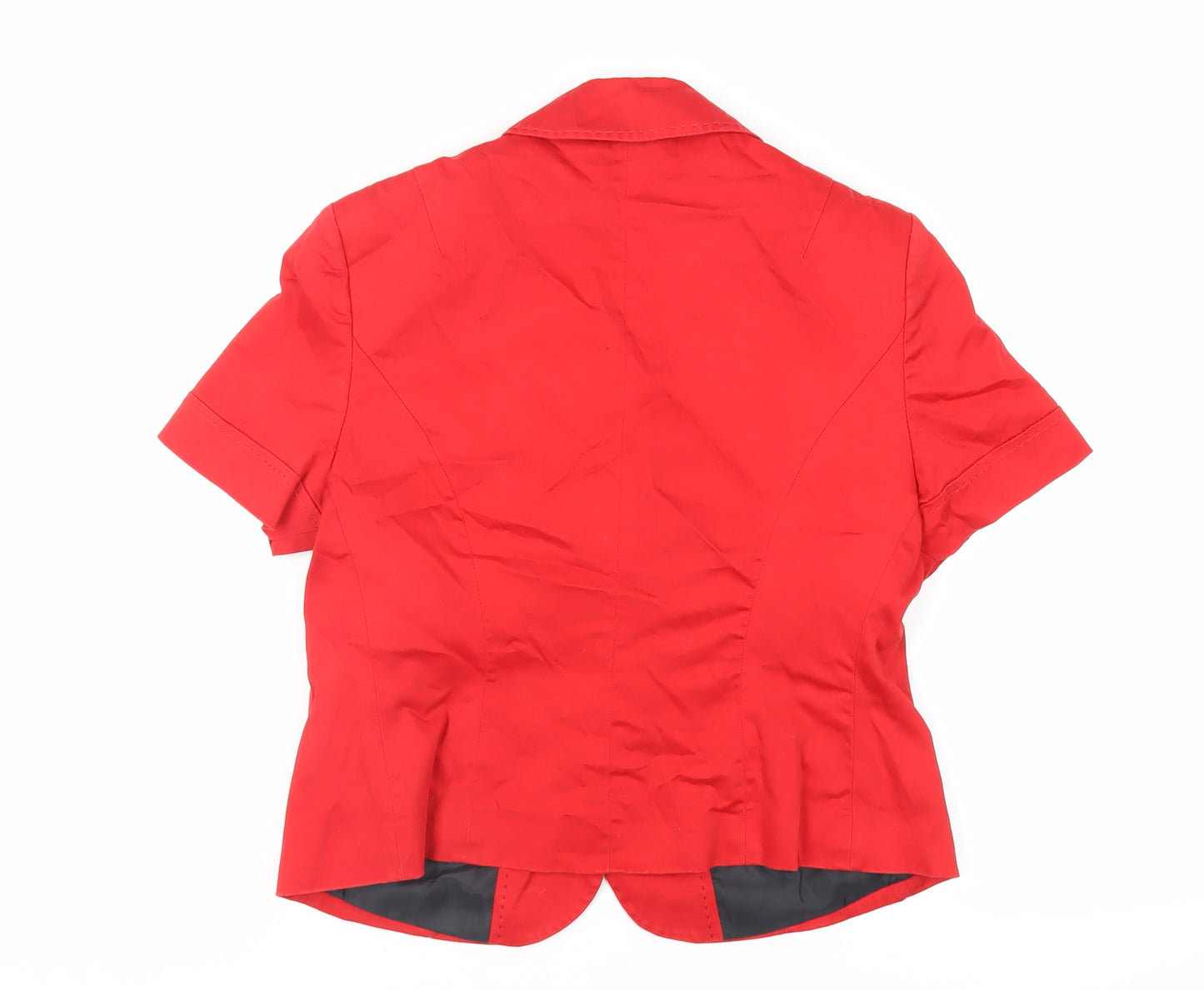 Marks and Spencer Womens Red Jacket Blazer Size 14 Button