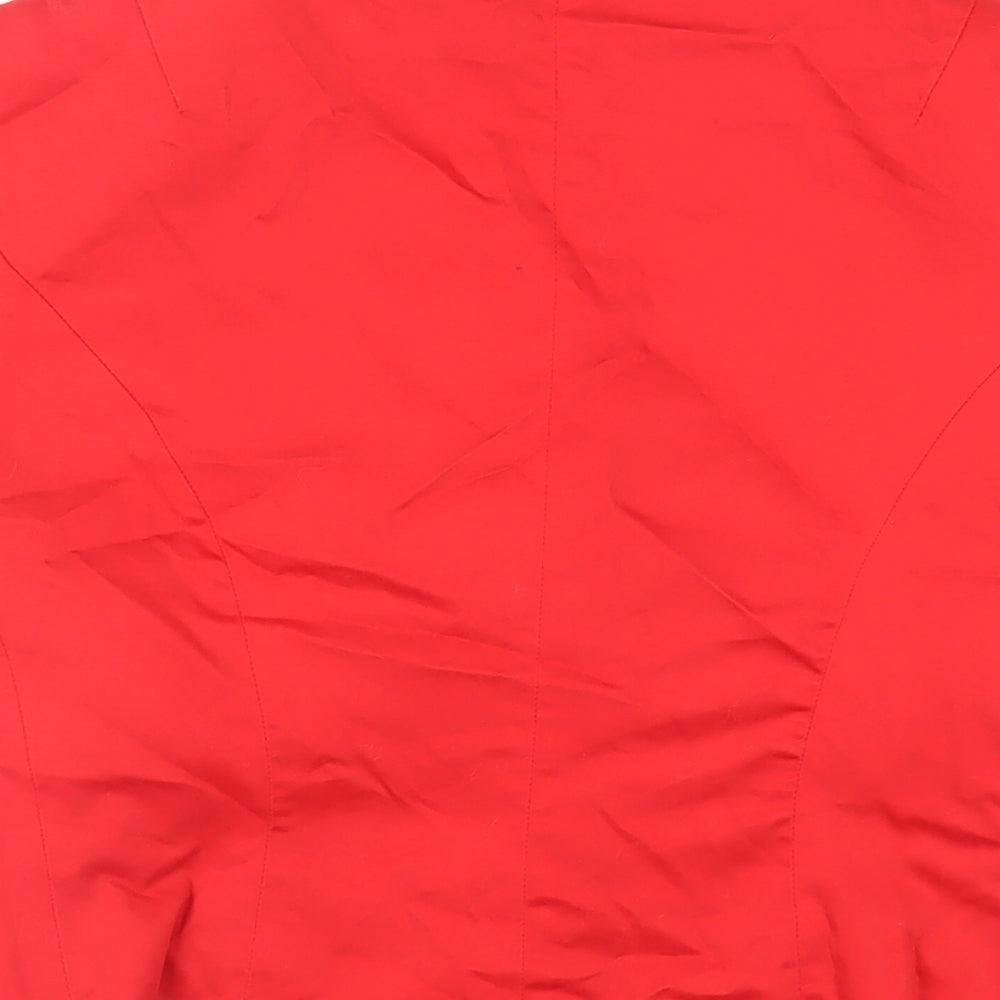 Marks and Spencer Womens Red Jacket Blazer Size 14 Button