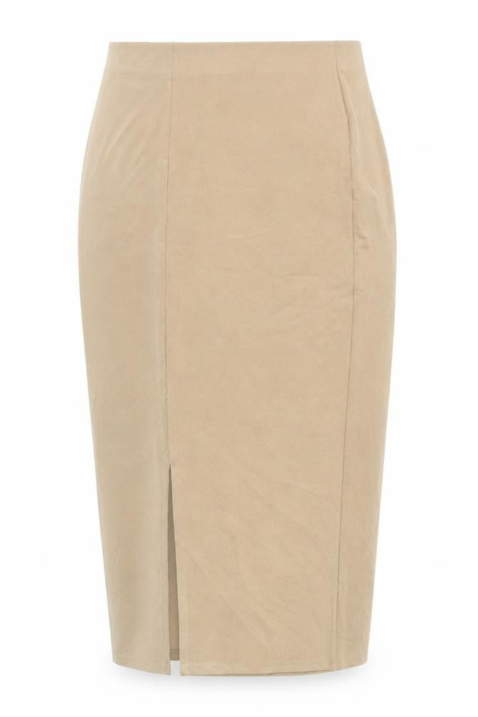 Dorothy Perkins Womens Beige Polyester Straight & Pencil Skirt Size 10 - Elasticated Waist
