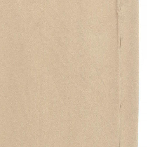 Dorothy Perkins Womens Beige Polyester Straight & Pencil Skirt Size 10 - Elasticated Waist