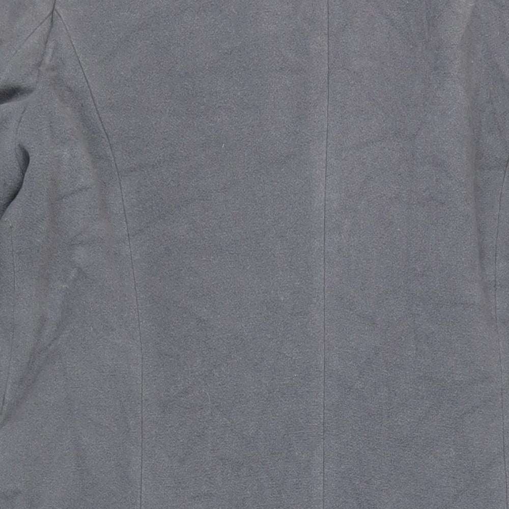 Debenhams Womens Grey Overcoat Coat Size 16 Button