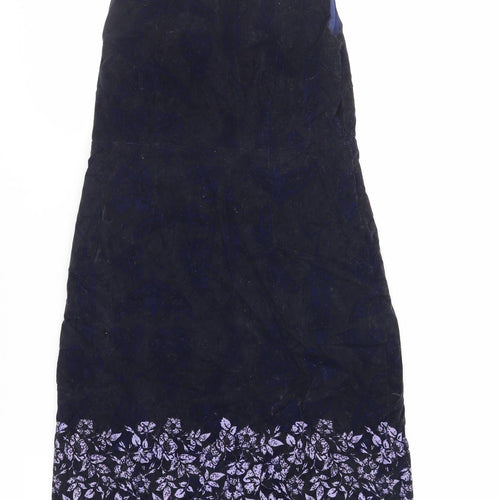 White Stuff Womens Blue Paisley Cotton Shift Size 12 Boat Neck Zip