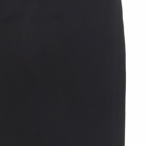 Marks and Spencer Womens Black Polyester Straight & Pencil Skirt Size 12 - Elasticated Waist