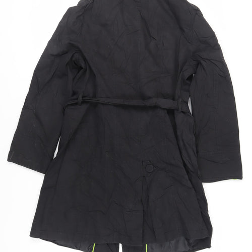 Per Una Womens Black Trench Coat Coat Size 16 Button
