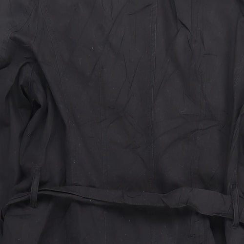 Per Una Womens Black Trench Coat Coat Size 16 Button