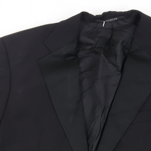 Baumler Mens Black Wool Tuxedo Suit Jacket Size 40 Regular