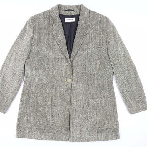 Windsmoor Womens Green Jacket Blazer Size 16 Button