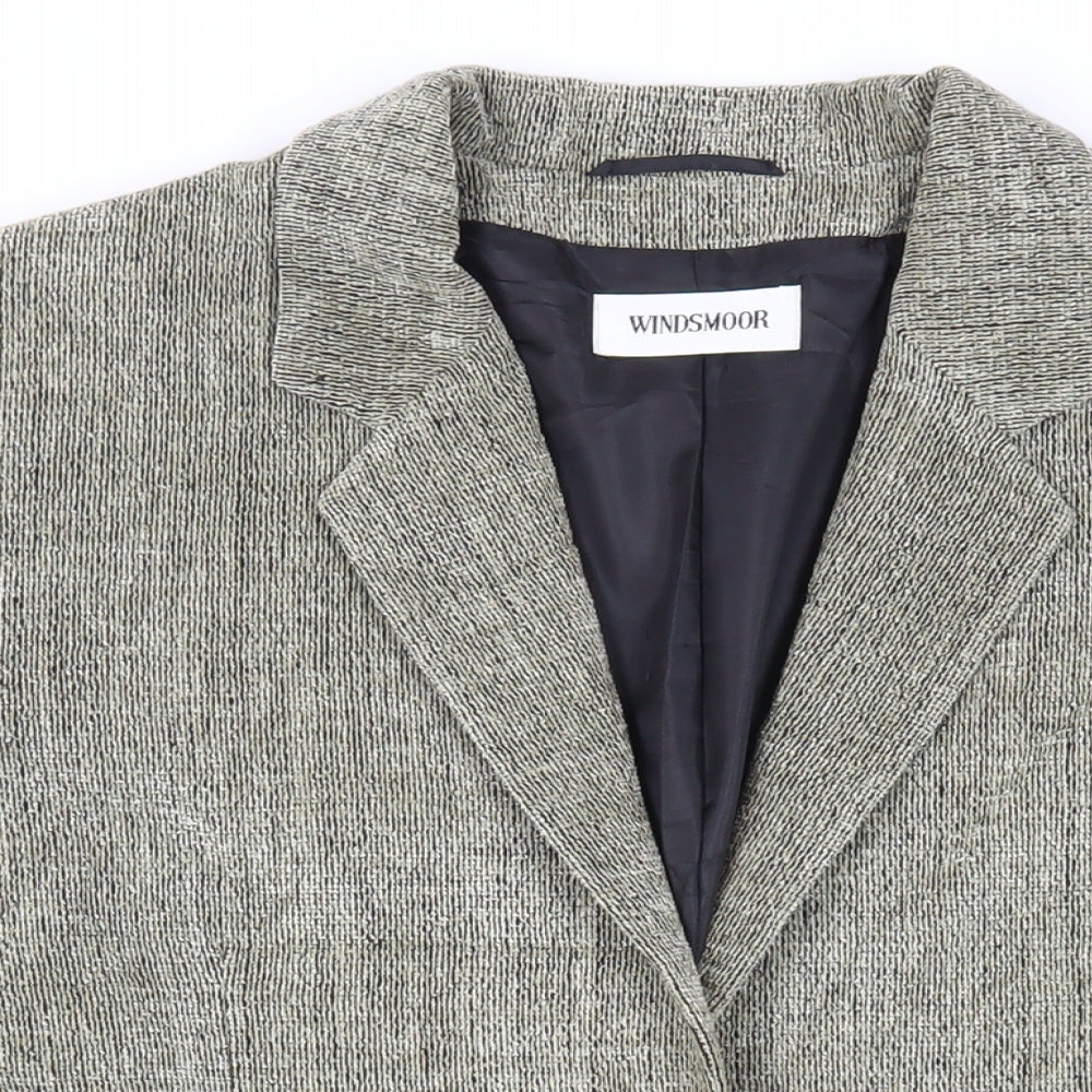 Windsmoor Womens Green Jacket Blazer Size 16 Button
