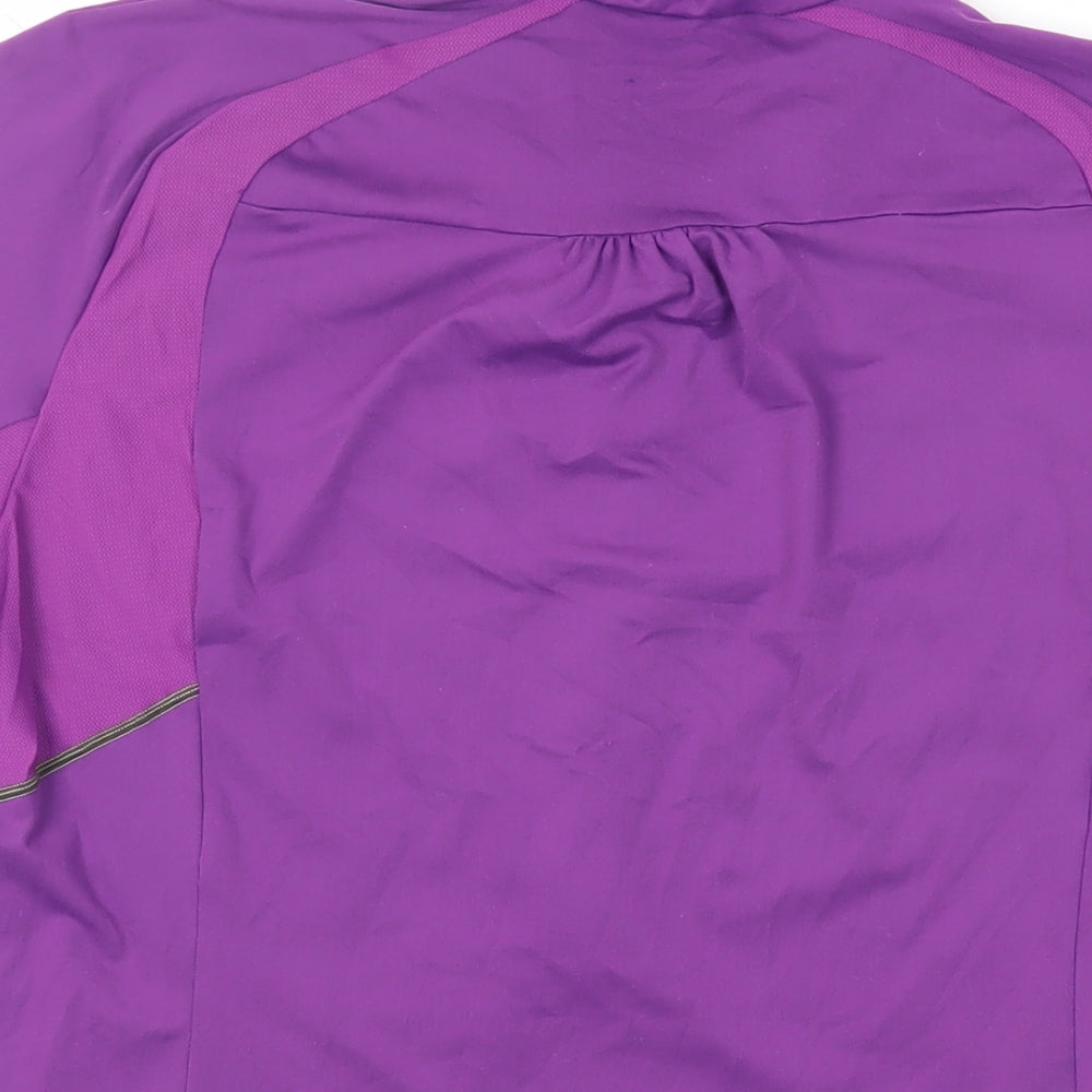 Quechua Womens Purple Polyester Pullover Polo Size XL Collared Zip - Logo