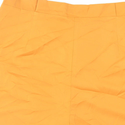 Fashion Union Womens Orange Polyester Paperbag Shorts Size 16 L3 in Regular Zip