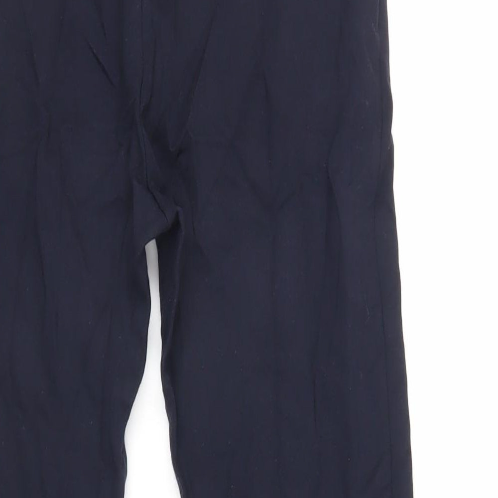 Marks and Spencer Womens Blue Viscose Carrot Leggings Size 14 L27 in - Elasticated Waist