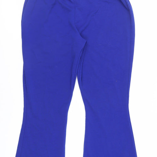 LOVE YOURS Womens Blue Polyester Jogger Trousers Size 18 L28 in Regular - Elasticated Waist