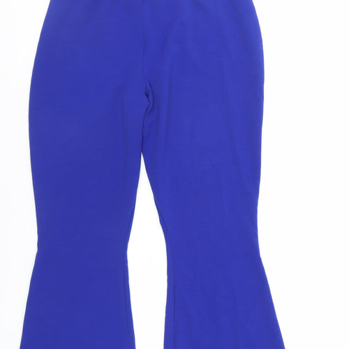 LOVE YOURS Womens Blue Polyester Jogger Trousers Size 18 L28 in Regular - Elasticated Waist