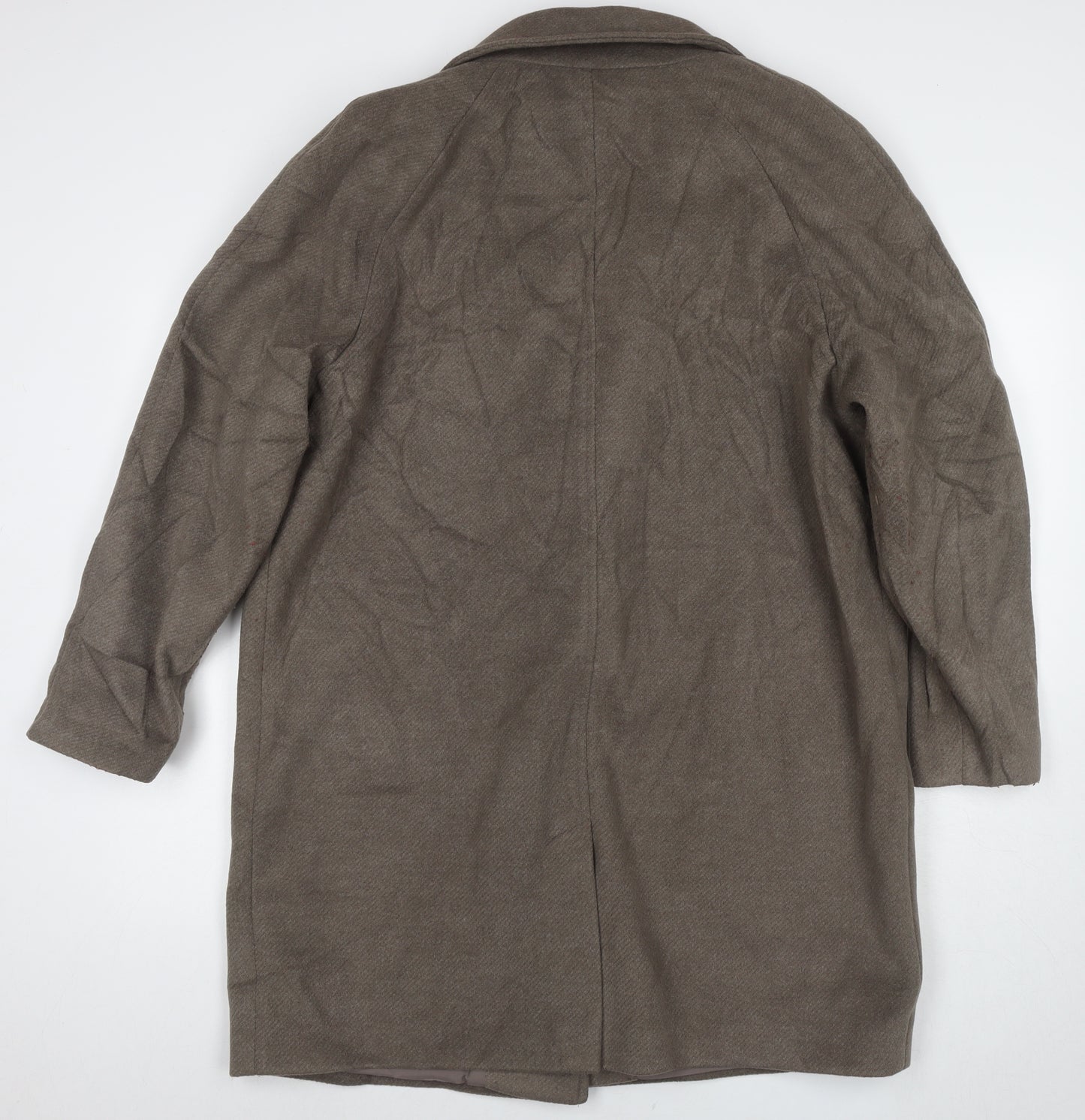 Marks and Spencer Womens Beige Overcoat Coat Size 18 Button