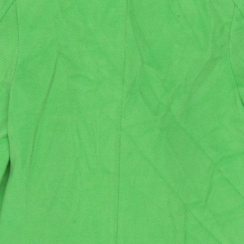 Marks and Spencer Womens Green Overcoat Coat Size 8 Button