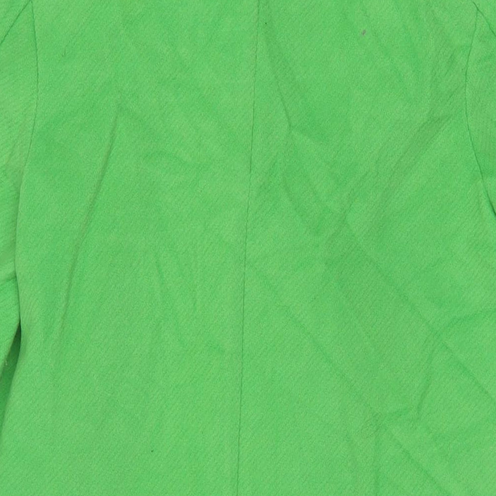 Marks and Spencer Womens Green Overcoat Coat Size 8 Button