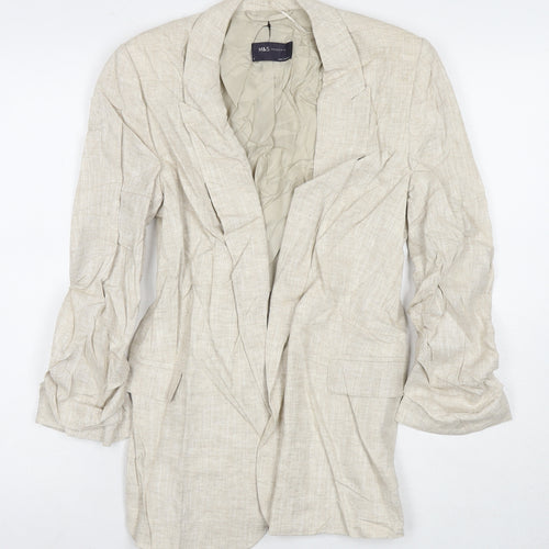 Marks and Spencer Womens Beige Jacket Blazer Size 6