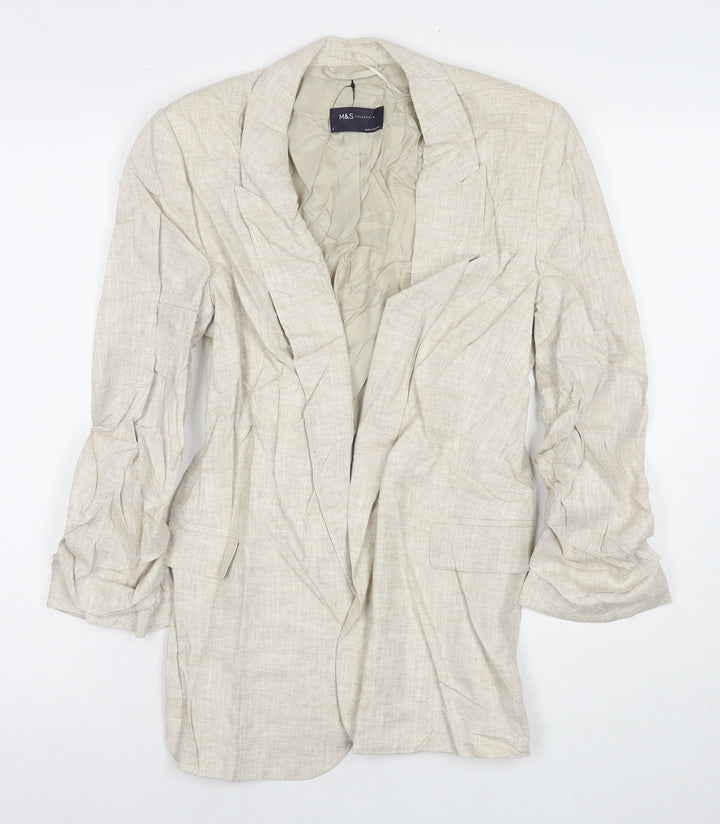 Marks and Spencer Womens Beige Jacket Blazer Size 6