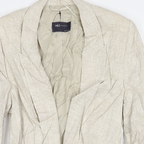 Marks and Spencer Womens Beige Jacket Blazer Size 6
