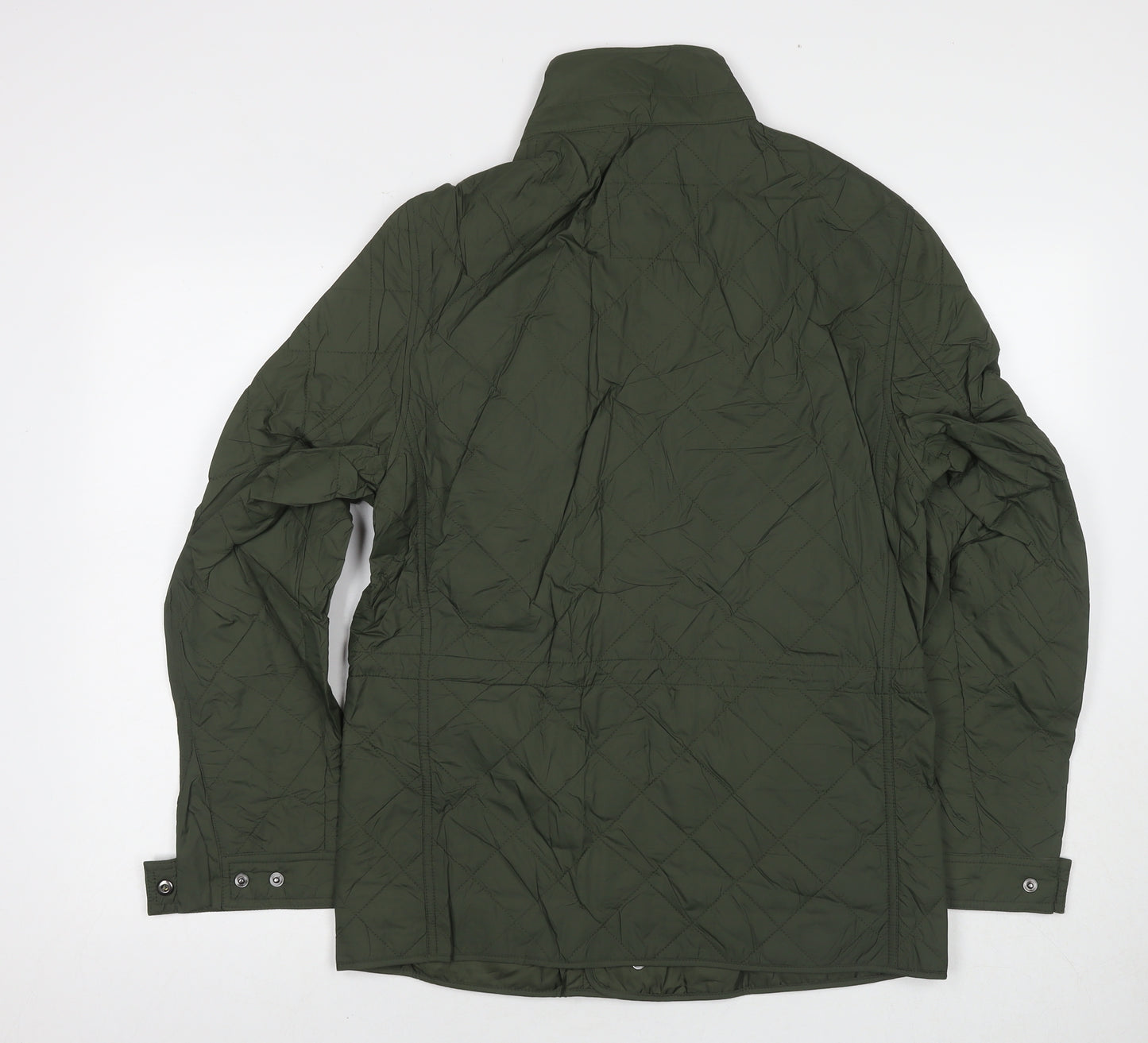 Marks and Spencer Mens Green Quilted Coat Size S Zip