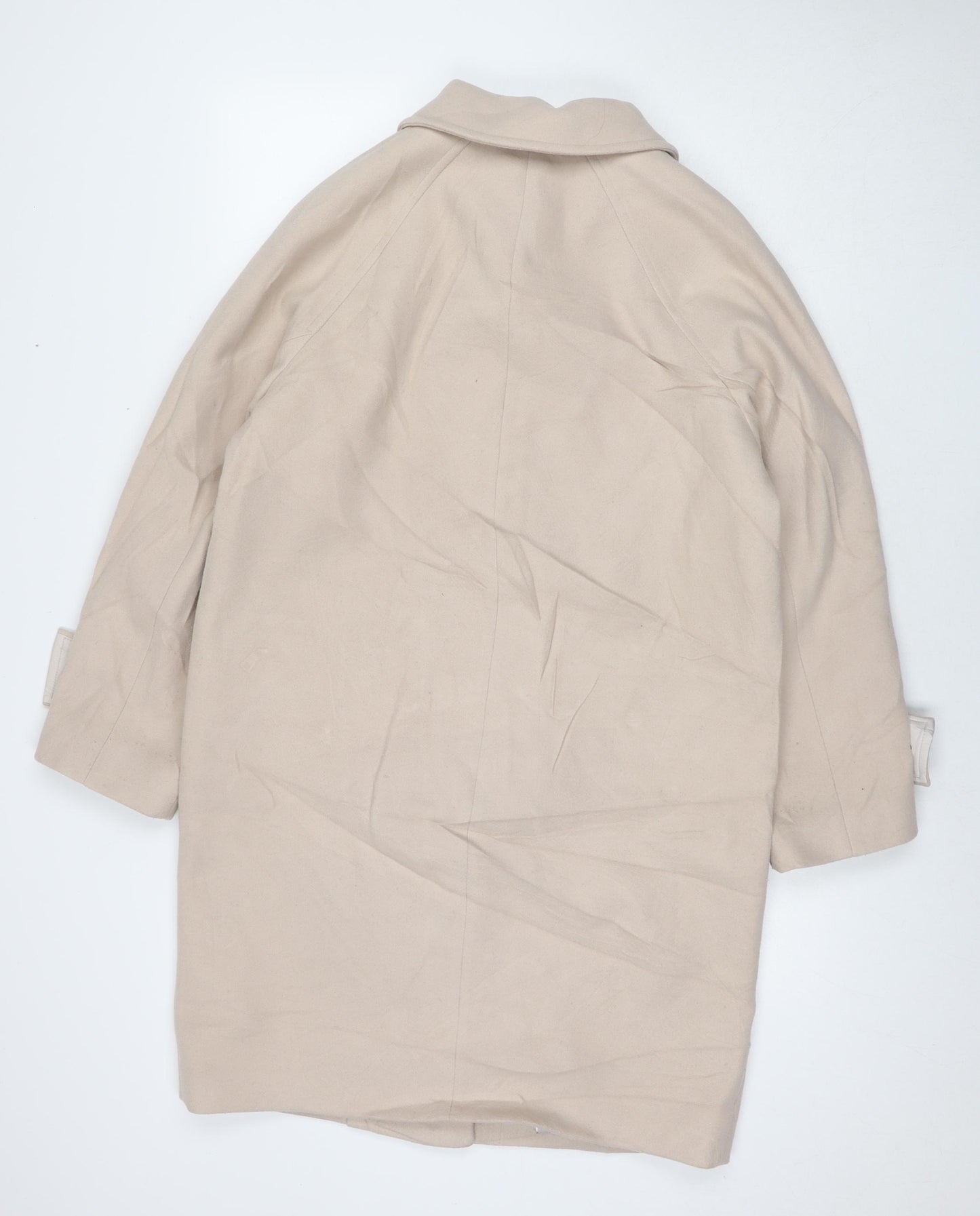 Marks and Spencer Womens Beige Overcoat Coat Size XS Button