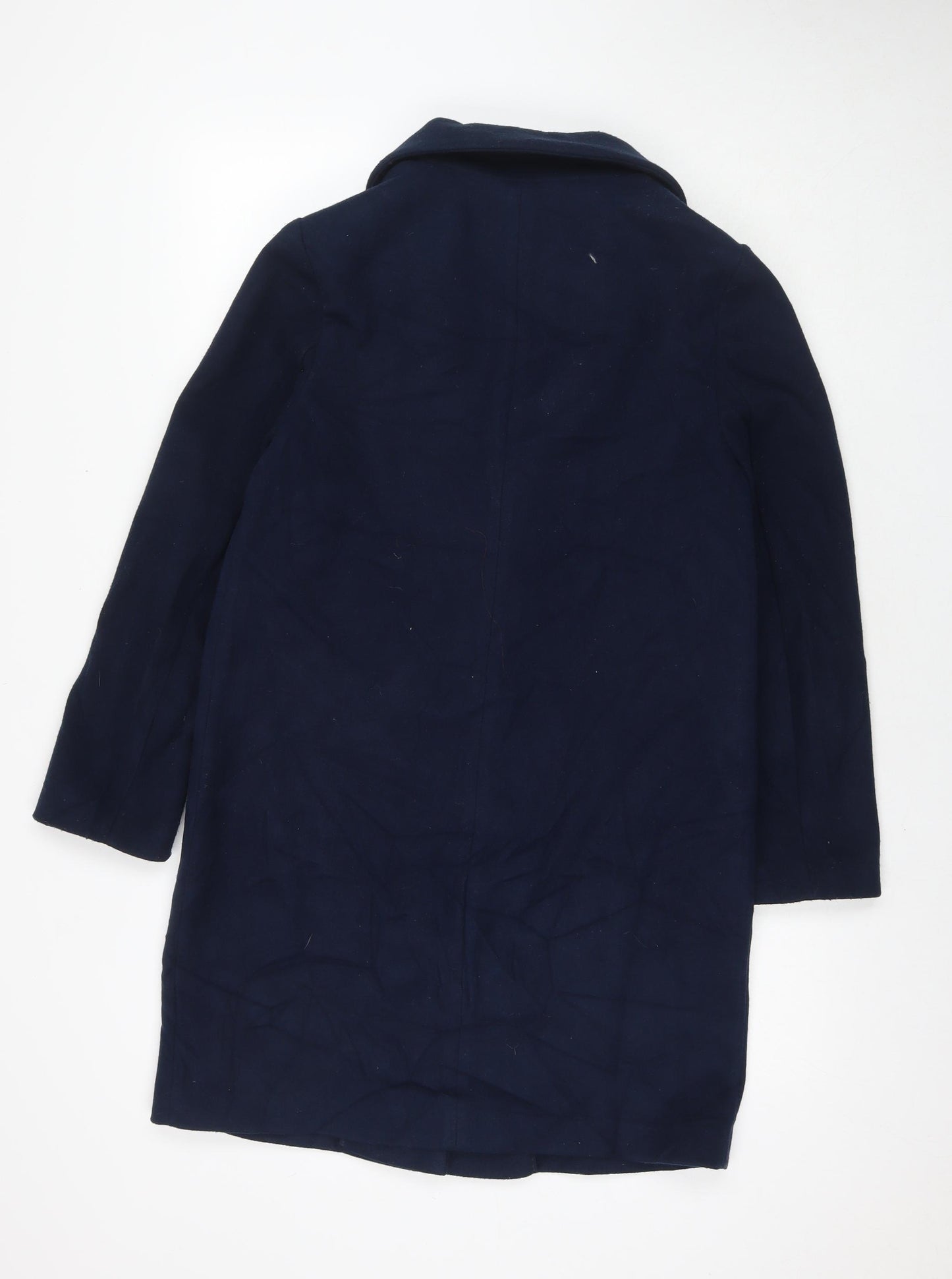 Marks and Spencer Womens Blue Overcoat Coat Size 10 Button