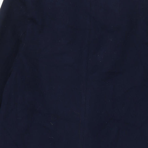 Marks and Spencer Womens Blue Overcoat Coat Size 10 Button