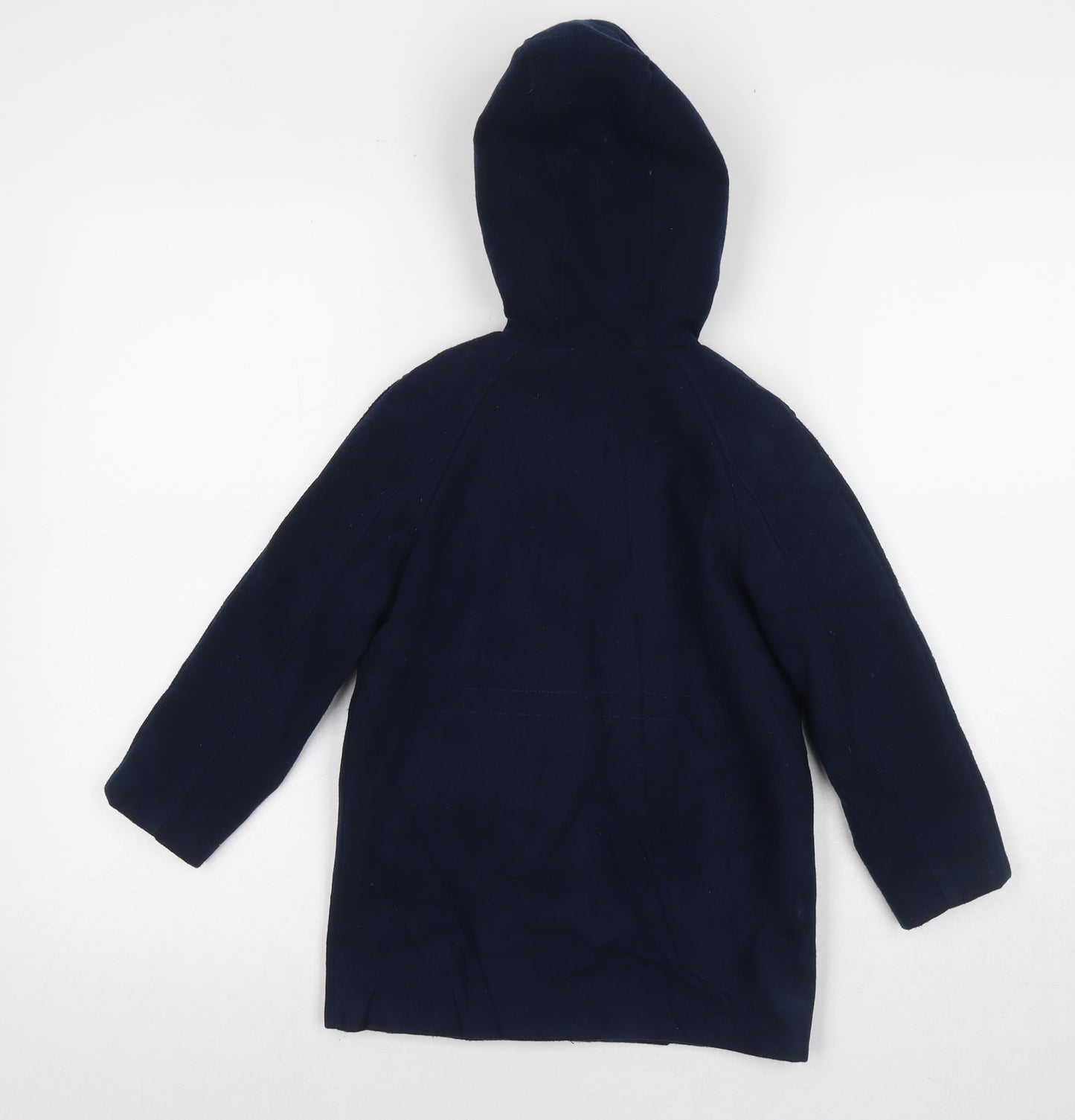 Minoti Boys Blue Overcoat Coat Size 4-5 Years Zip
