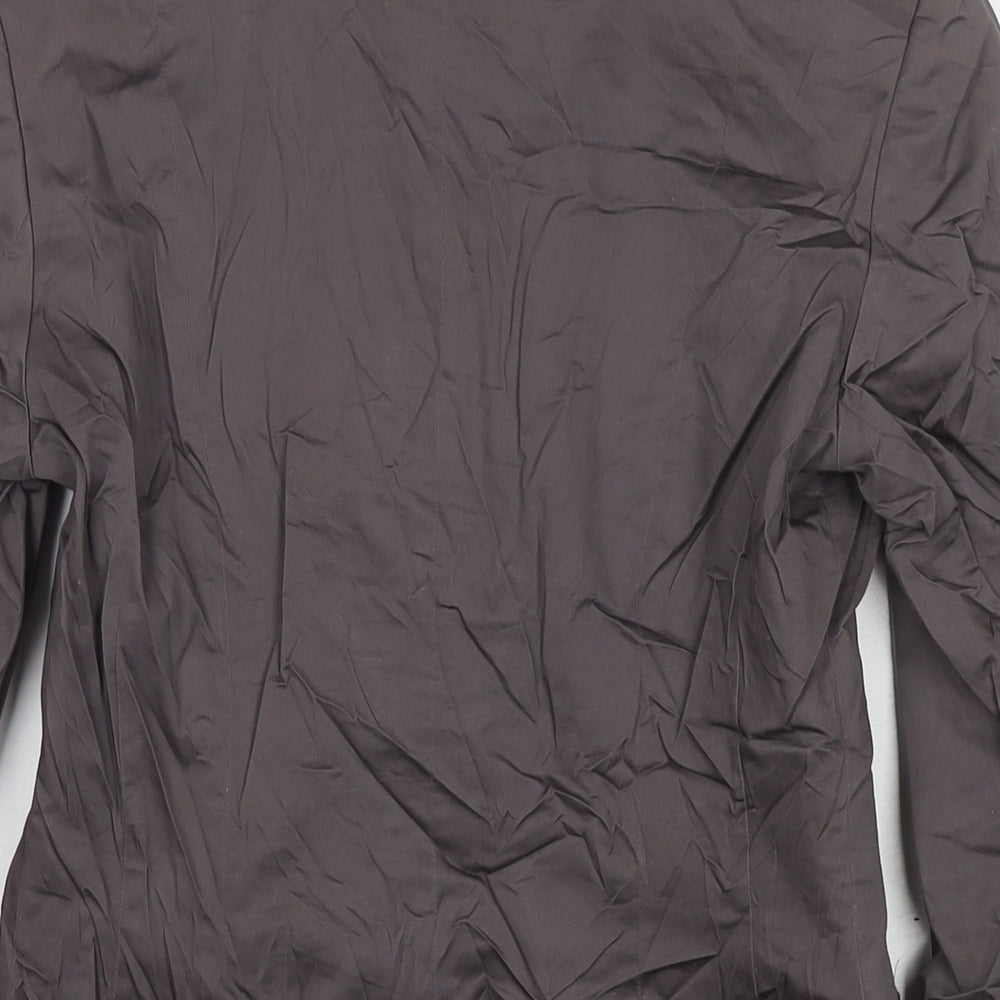 H&M Womens Brown Jacket Blazer Size 10 Button