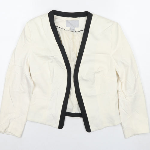 H&M Womens White Jacket Blazer Size 10