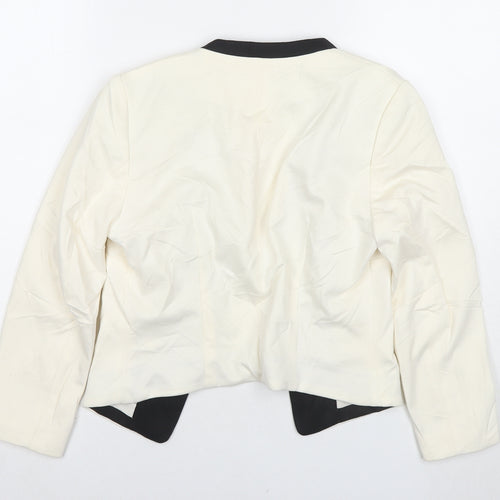 H&M Womens White Jacket Blazer Size 10