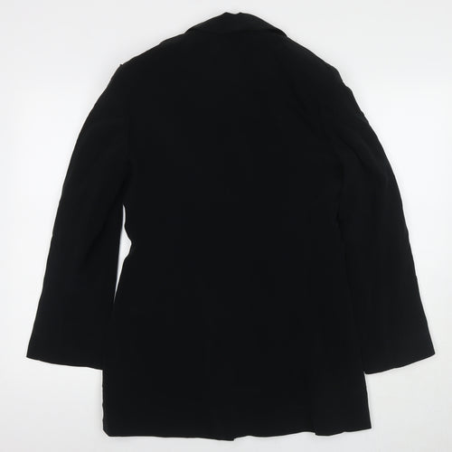Belinda Ch'Ng Womens Black Jacket Blazer Size 12 Buckle