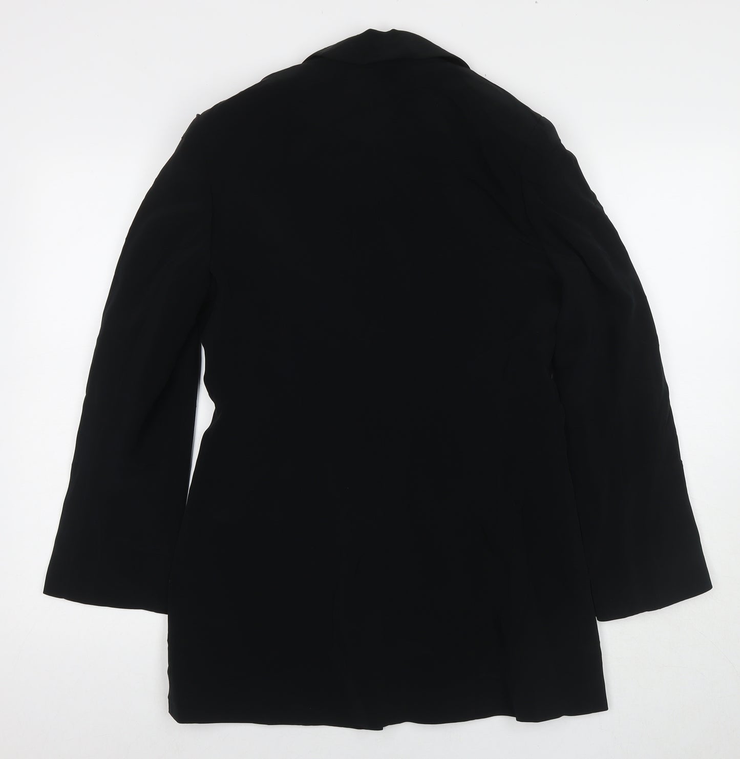 Belinda Ch'Ng Womens Black Jacket Blazer Size 12 Buckle