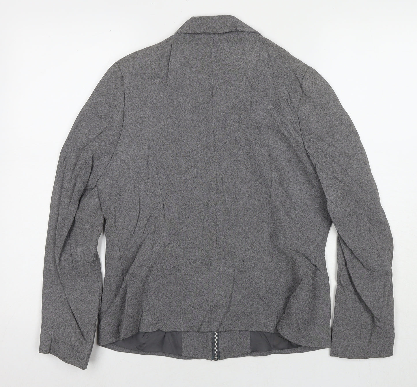Wallis Womens Grey Jacket Blazer Size 12 Zip