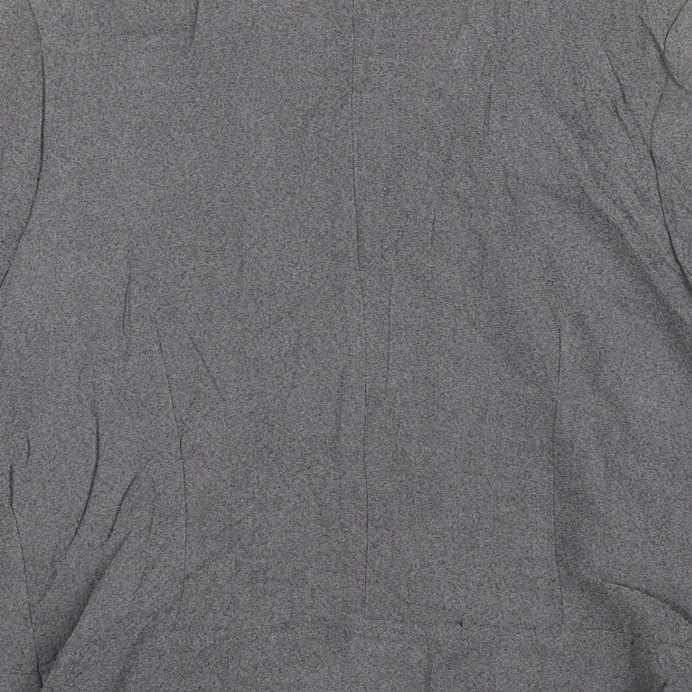 Wallis Womens Grey Jacket Blazer Size 12 Zip