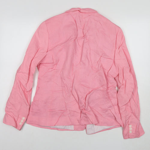 Hobbs Womens Pink Jacket Blazer Size 16 Button