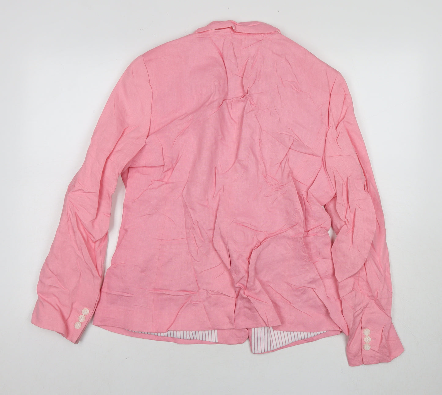 Hobbs Womens Pink Jacket Blazer Size 16 Button