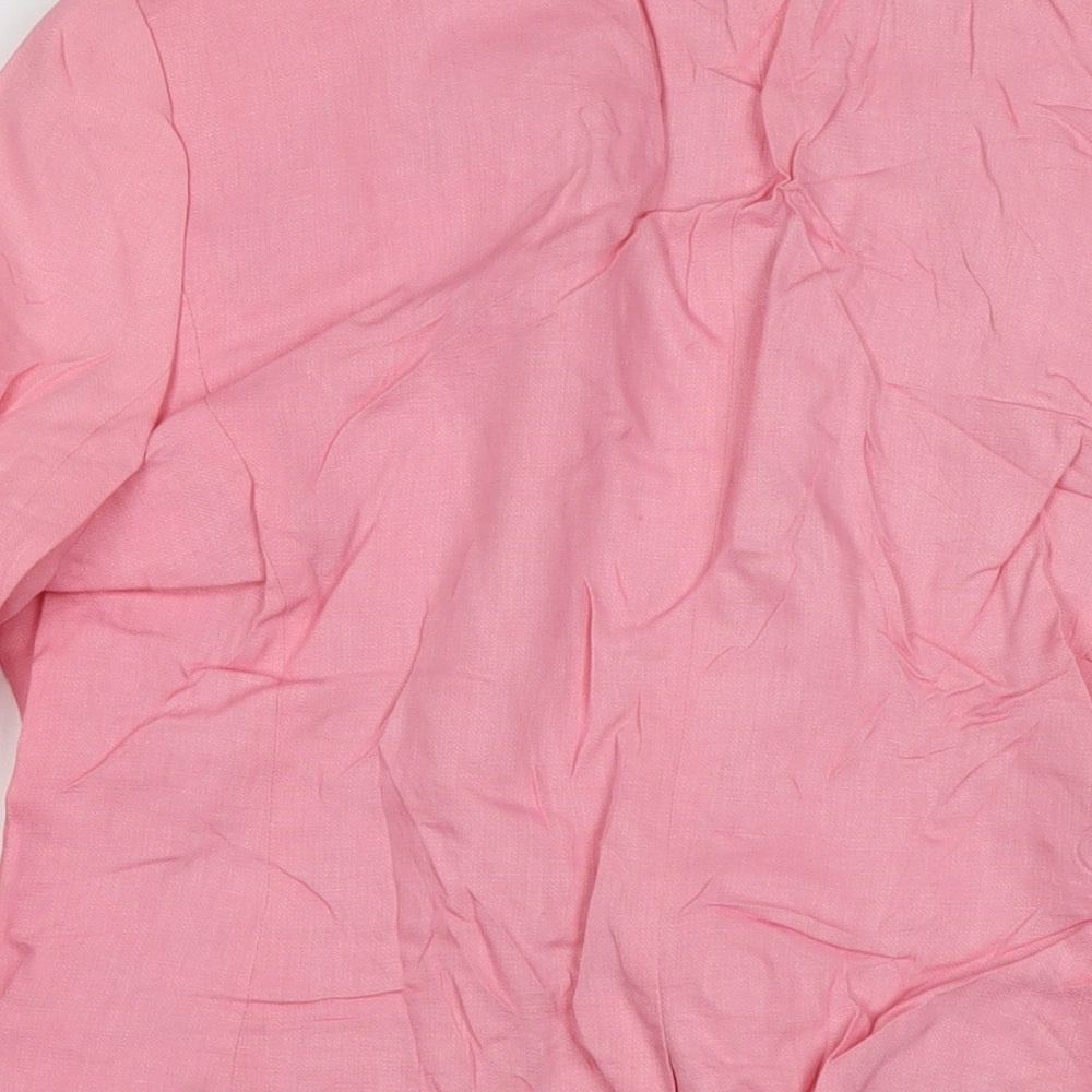 Hobbs Womens Pink Jacket Blazer Size 16 Button
