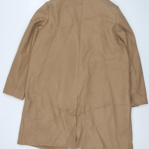 Marks and Spencer Womens Brown Overcoat Coat Size 20 Snap