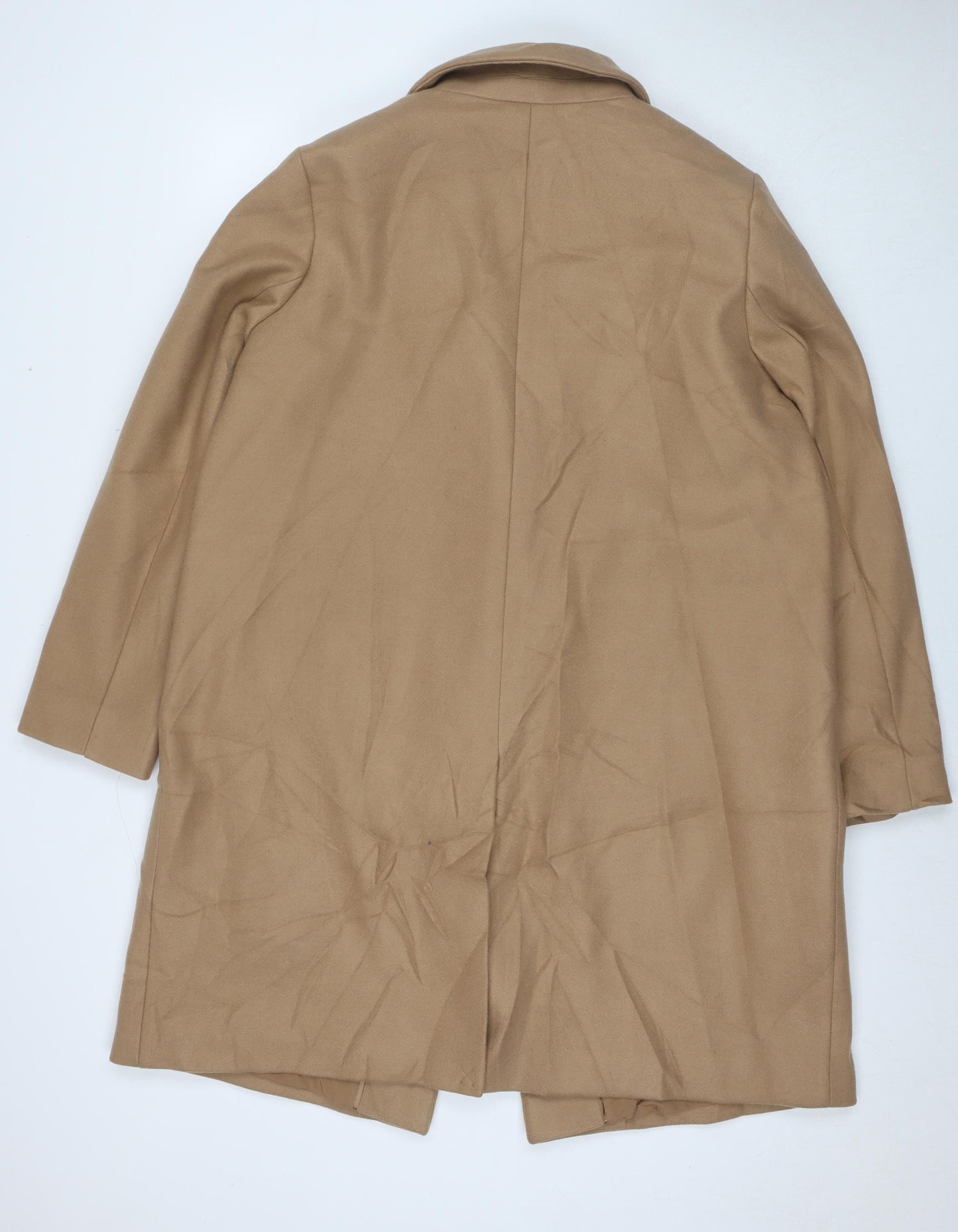 Marks and Spencer Womens Brown Overcoat Coat Size 20 Snap