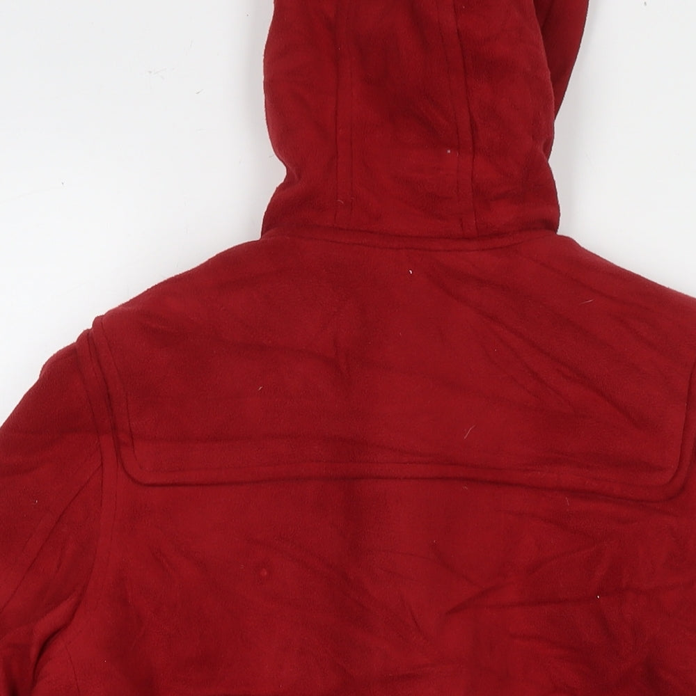 Uniqlo Girls Red Overcoat Coat Size 11 Years Button