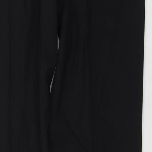 Marks and Spencer Mens Black Polyester Dress Pants Trousers Size 34 in L33 in Regular Zip