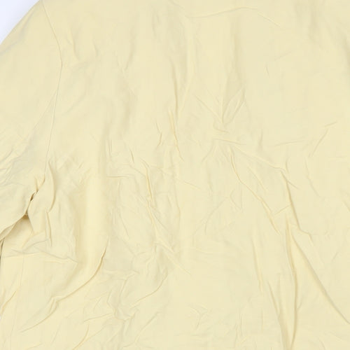 H&M Womens Yellow Jacket Blazer Size 16 Button