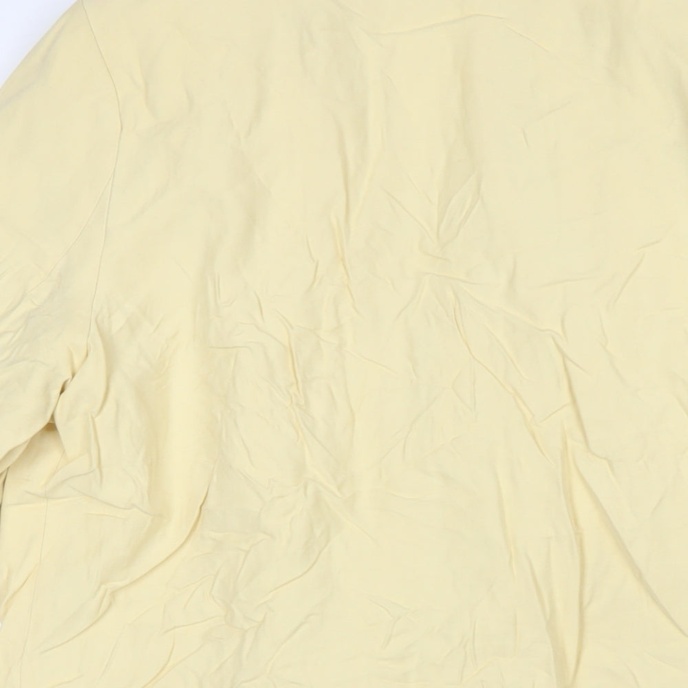 H&M Womens Yellow Jacket Blazer Size 16 Button