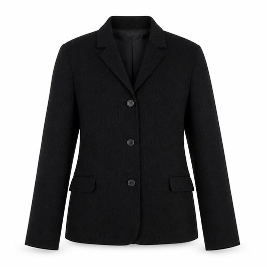 Front view of Next women’s black jacket blazer, size UK 12, button