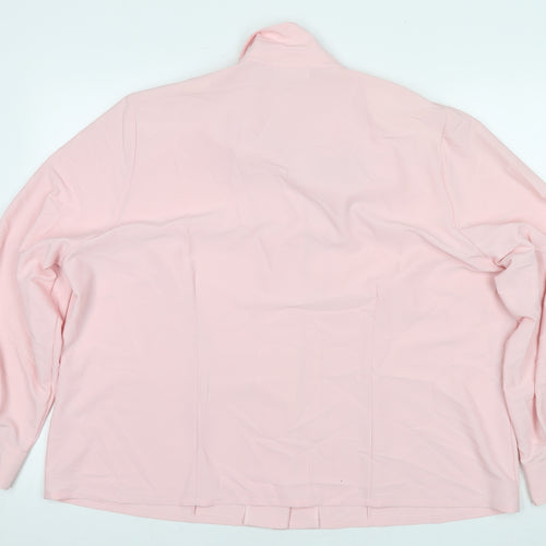 Sommerman Womens Pink Polyester Basic Button-Up Size 26 Collared