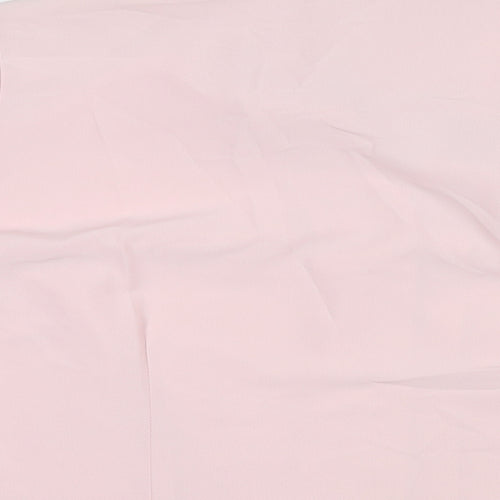 Sommerman Womens Pink Polyester Basic Button-Up Size 26 Collared