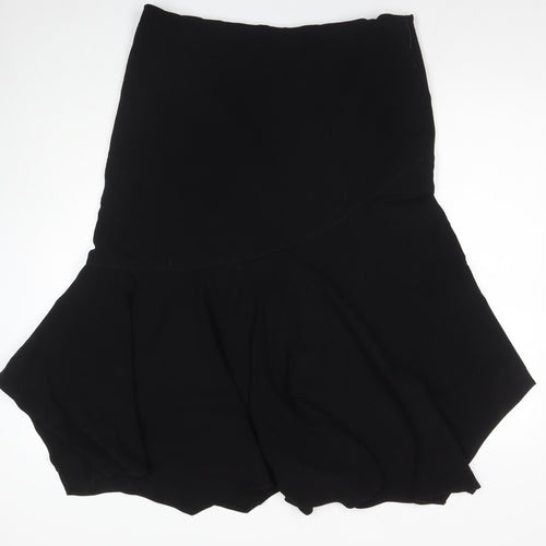 Florence & Fred Womens Black Polyester Trumpet Skirt Size 16 Zip