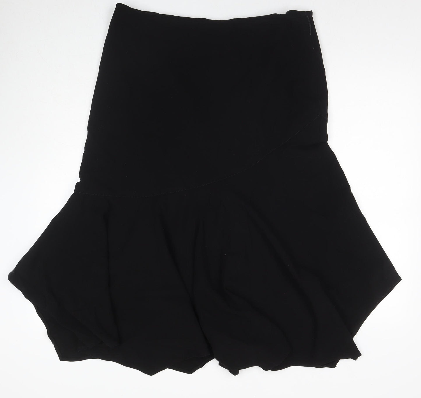 Florence & Fred Womens Black Polyester Trumpet Skirt Size 16 Zip